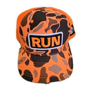 Oarsman Harpoon RUN Hat Orange Camo Richardson 112 Snapback Hunting Cap NWOT